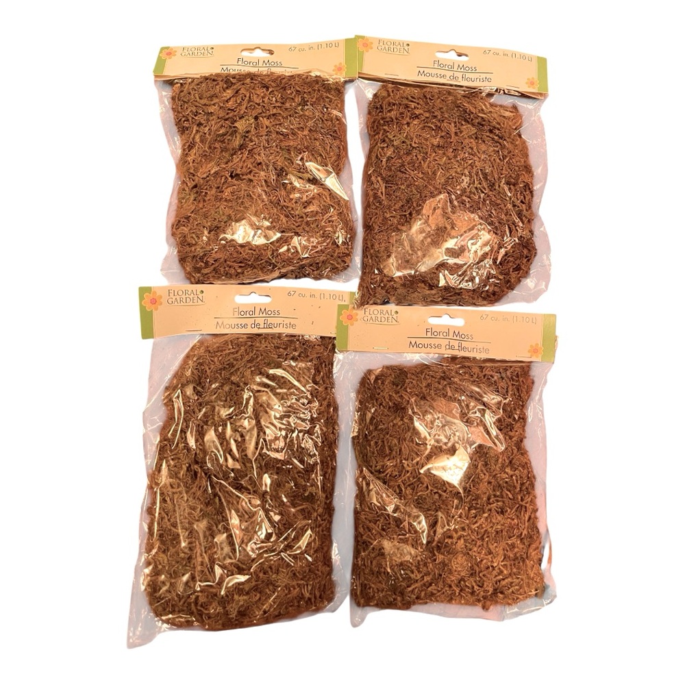 Lot of 4~Floral Garden Natural Floral Moss 67 Cu. In. For Home Decor/Crafts